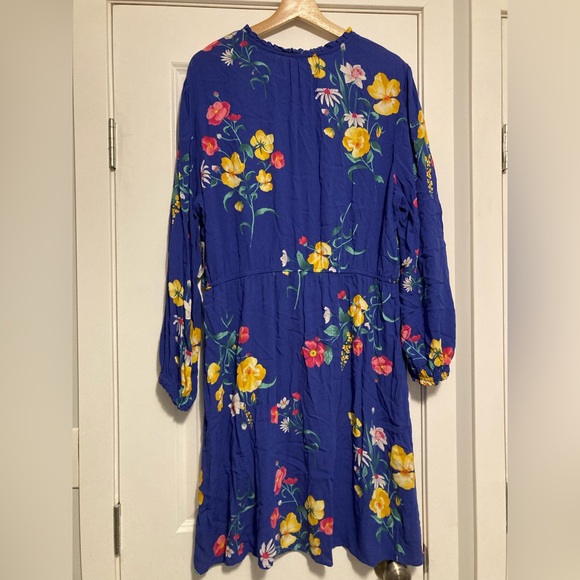Old Navy Blue Floral long sleeve dress - Picture 4 of 4